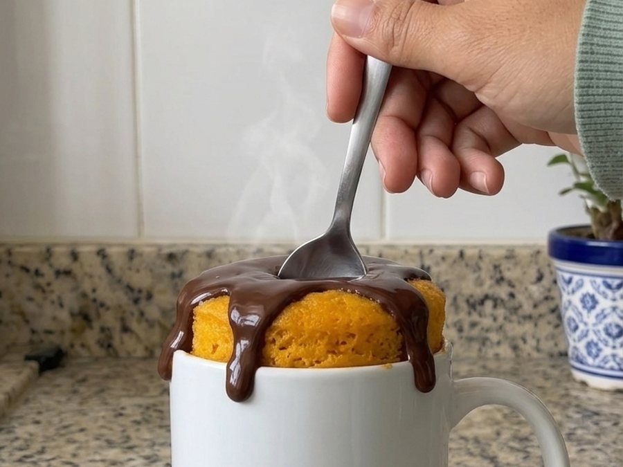 Bolo de cenoura com chocolate