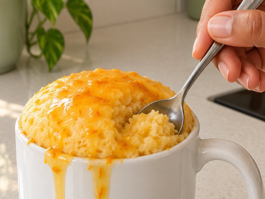 Bolo de laranja com caldinha