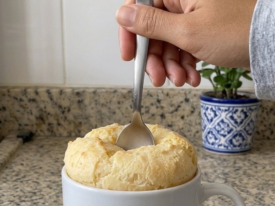 Pão de queijo de caneca